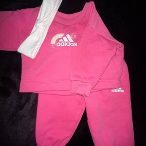 Adidas Baby (3m) Fleece Tracksuit with Headband